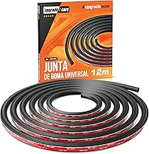 Upgrade4cars Universal Rubber Seal for Car Door and Trunk 12 Metres | Self-Adhesive Sealing Strip | Adhesive Draught Excluder for Car Doors | D Shape Profile