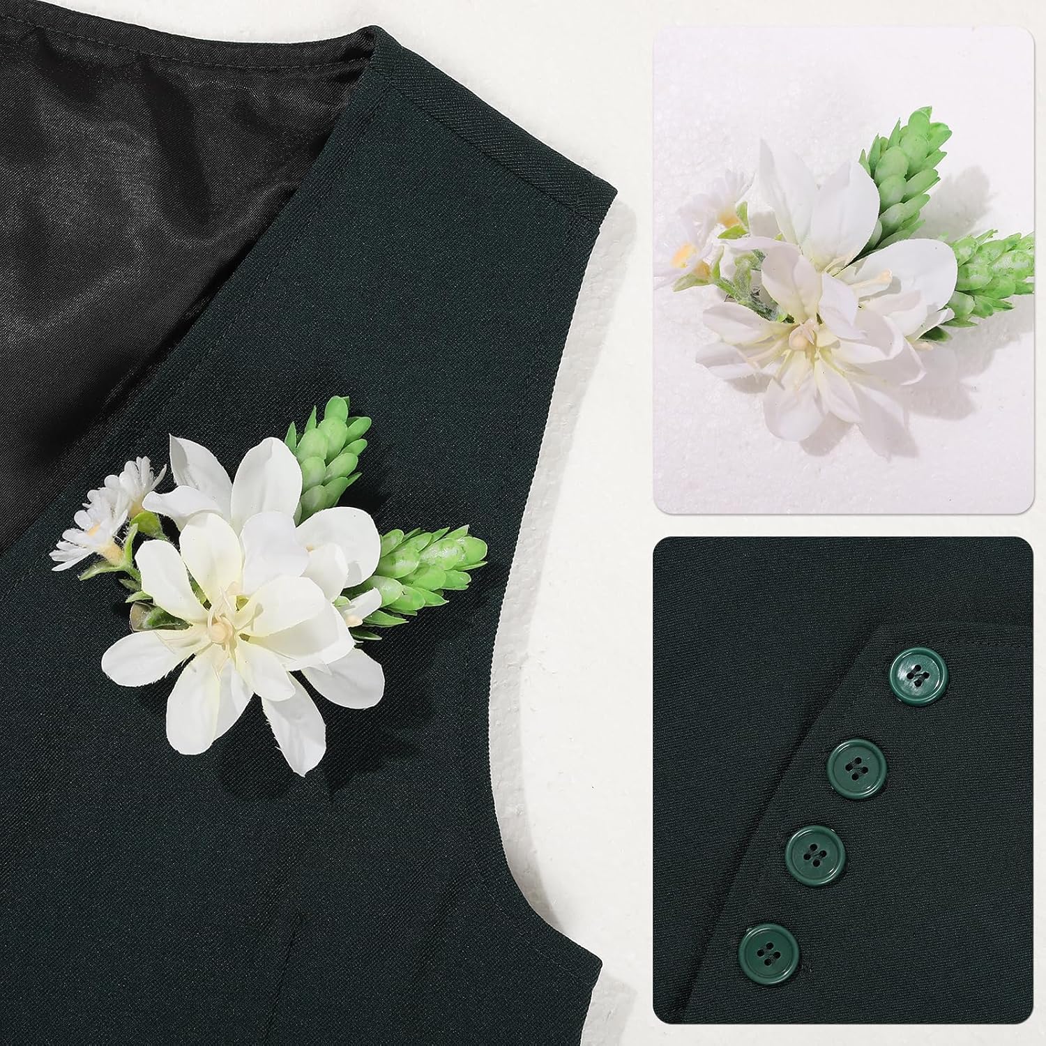 Baby Suits for Boys Formal Gentleman Wedding Christmas Outfits Dress Shirt Suspender Pants Bowtie Vest Corsage 18M-5T - Image 9