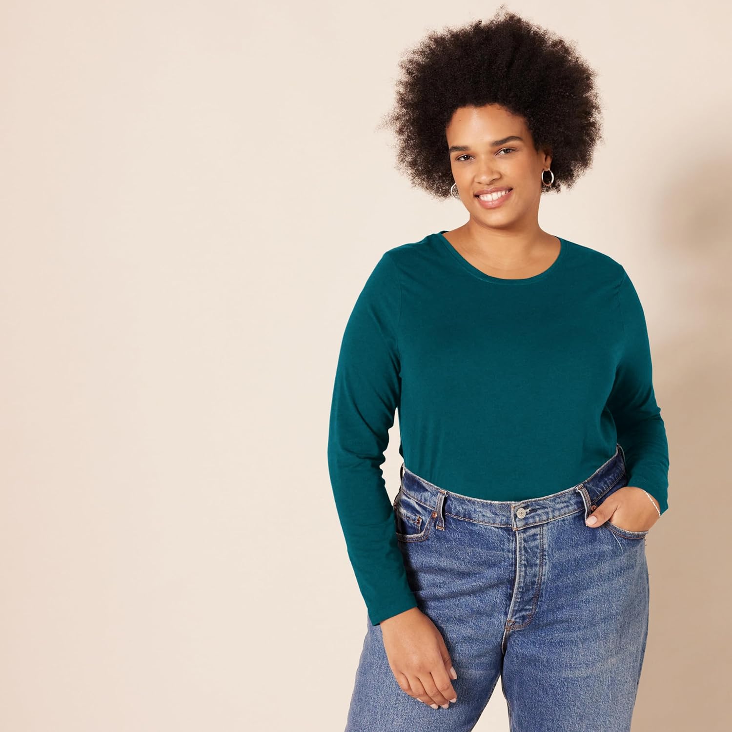 Amazon Essentials Women's Regular-Fit Long-Sleeve Crewneck T-Shirt (Available in Plus Size) - Image 6