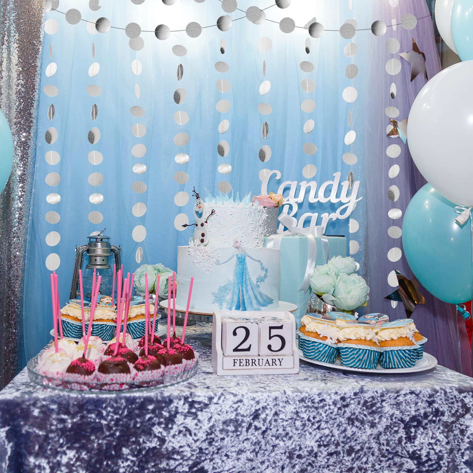 Lot De 4 Guirlandes à Pois MIAHART 15,7m Argentées