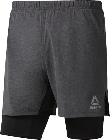Reebok 2-1 Short - Pantalón Corto Hombre : Amazon.es: Ropa
