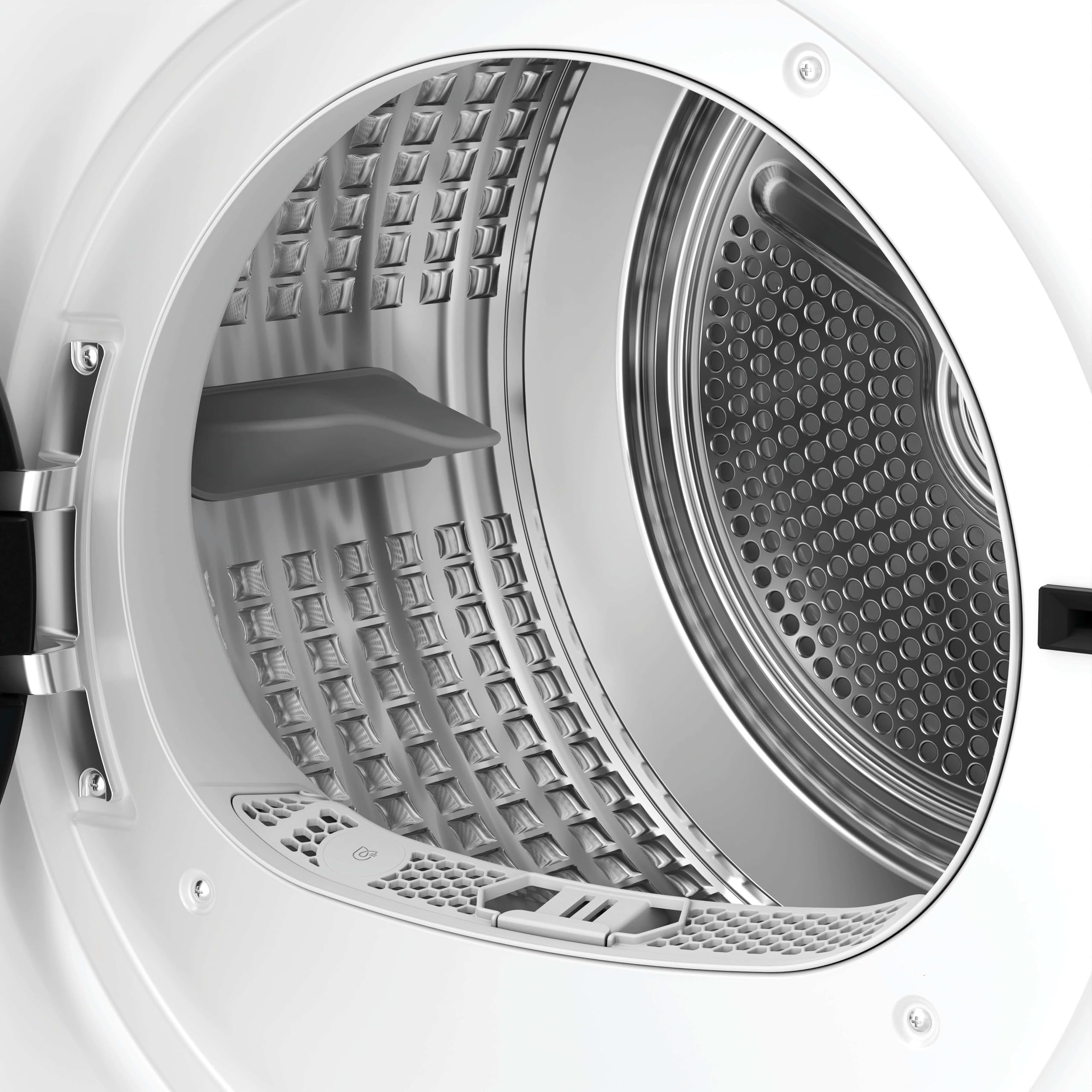 Candy ProDry 300 GDL 8N1B-S, asciugatrice 8KG, pompa di calore, pannello digitale e ruota, AI Smart Move, 16 cicli, 7 rapidi, cassetto condensazione, stiratura facile, casa ritardata 24H, 62DB, bianco