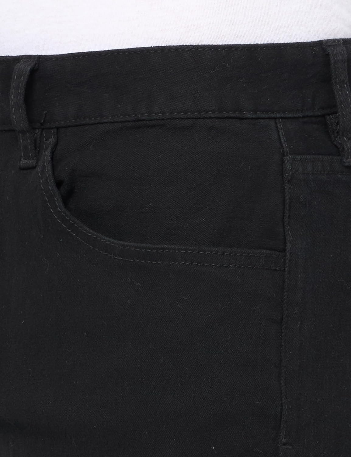 Armani Exchange Mens J13 Slim Fit Stretch Cotton Poly Satin Denim Pants - Image 3