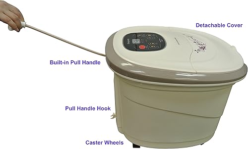 Miniatura 4 de Carepeutic Hidroterapia motorizada para masaje de baño de spa de pies y piernas, 17 libras, color blanco leche