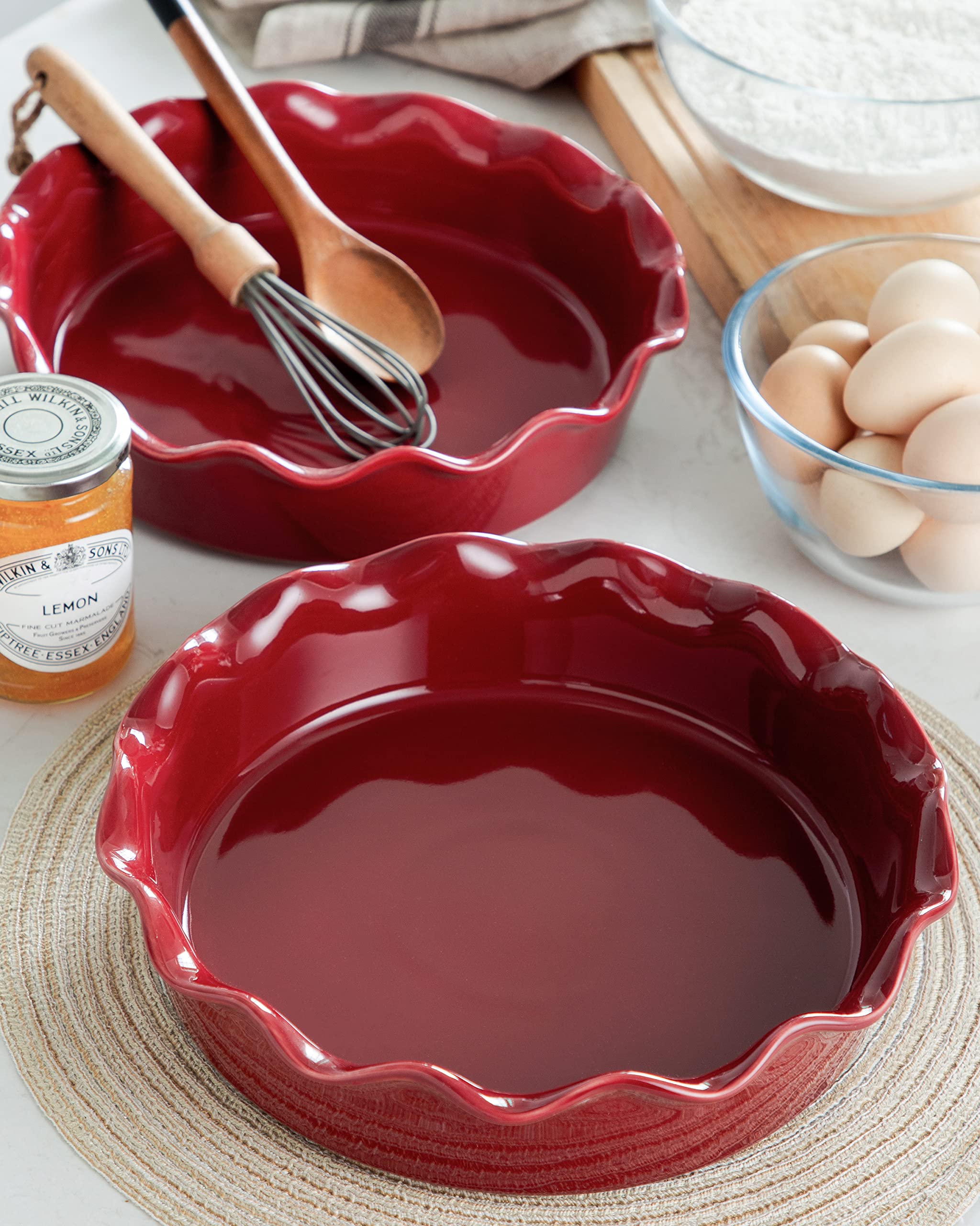 Vancasso Small Ceramic Quiche Dish Vancasso Deep Round Pie Dish