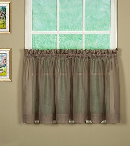 Vista 802 de Today's Curtain - Cortina Emelia de gasa original, panel de 84 pulgadas, negro, 60 pulgadas de ancho x 84 pulgadas de largo