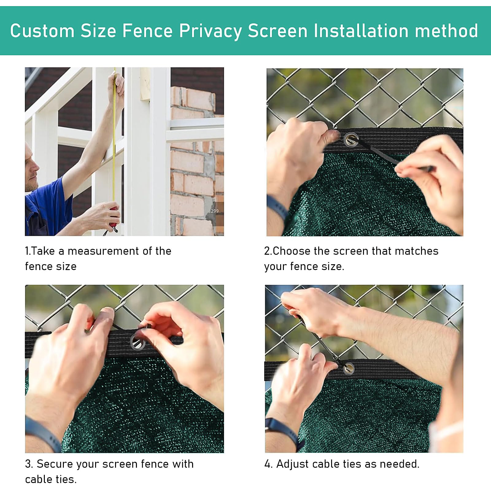 Recinzione per privacy, 1,8 x 15,2 m, resistente, rete ombreggiante per parete, giardino, cortile, cortile (verde, 1,8 m x 15,2 m)