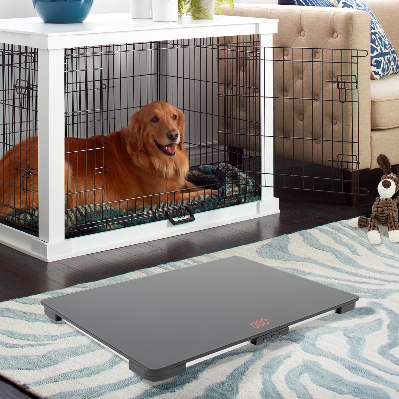 Grande bilancia per animali domestici per cani di grossa taglia, 100 kg di precisione, bilancia digitale per animali domestici, bilance LCD con display LCD per gattini, cuccioli, conigli o neonati, 45
