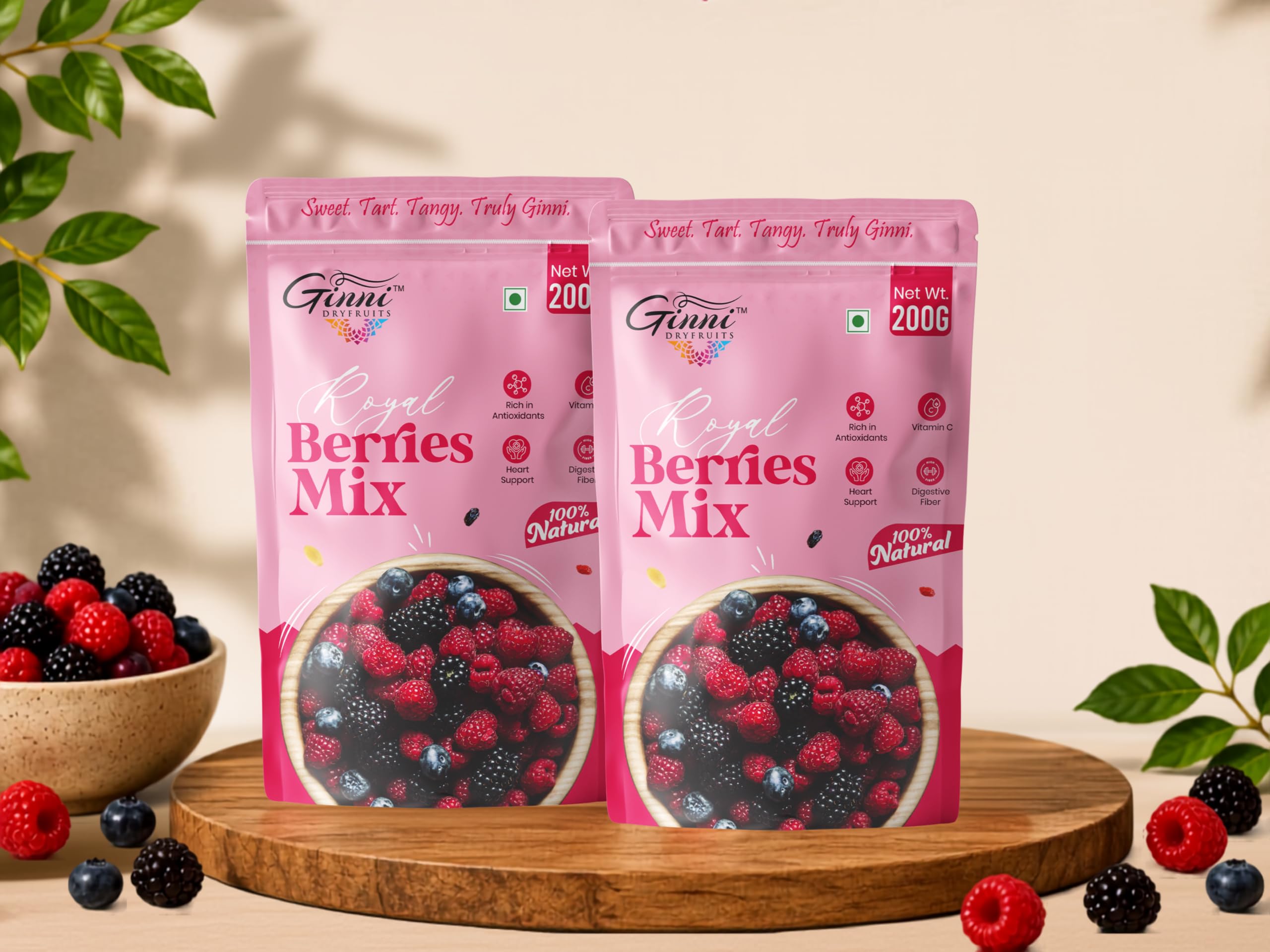 Ginni Dry Fruits Royal Berries Mix - 5 in 1 Premium Dried Berry