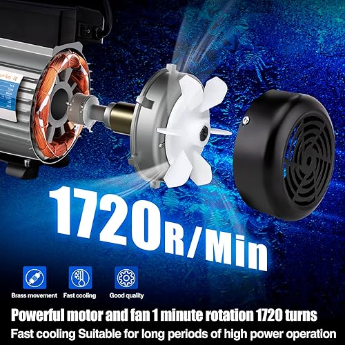 Miniatura 3 de Bomba de vacío HVAC AC Bomba de vacío y medidor conjunto de bomba de vacío de paleta giratoria de una sola etapa y kit de manómetro de colector de