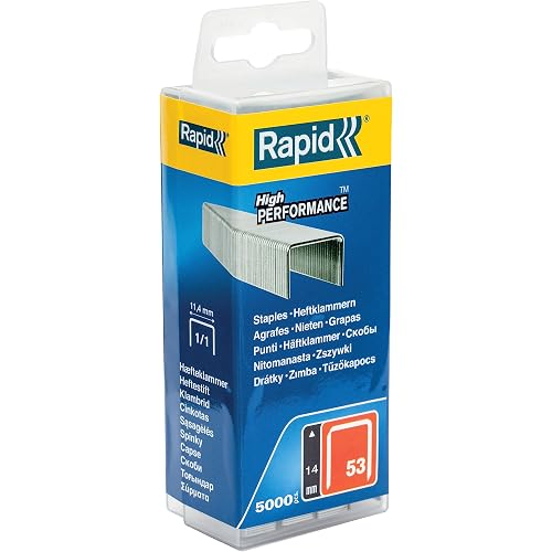 Rapid High Performance Staples, No.53, Leg Length 14 mm, 40303087-5000 Pieces