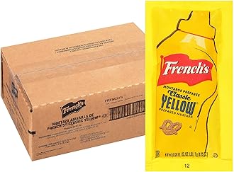French's Classic Yellow Mustard Packets, 500 count - One 500 Count Individual Yellow Mustard Packets, Perfect Single-Serve Size for Delivery and Takeout Orders