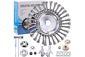 8 Inch Steel Wire Rotary Brush Cutter Trimmer Head Weed Blade Cutter with Adapter Kit