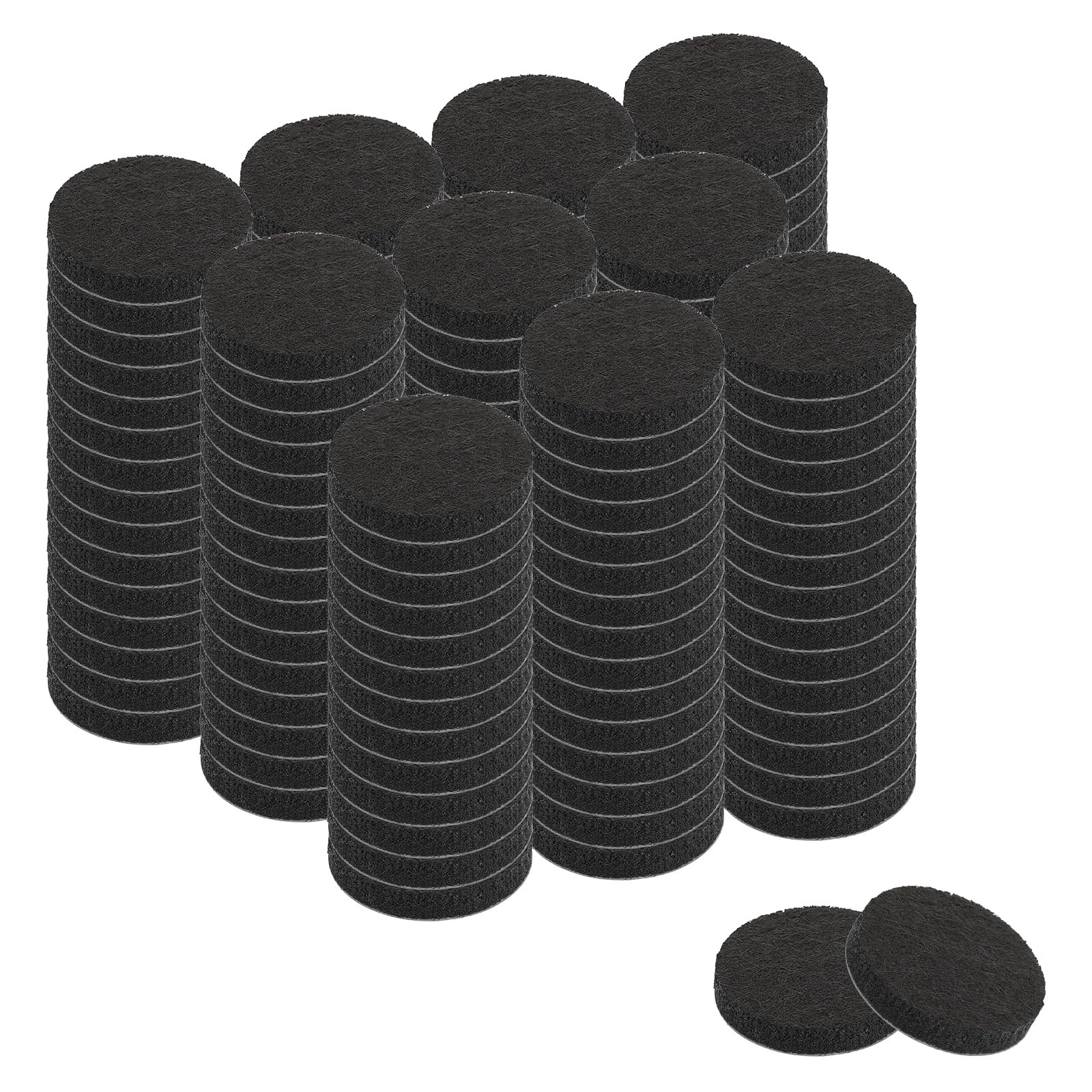 uxcell Furniture Pads, 150Pcs 1.25" - Round Self Adhesive Felt Furniture Pads, Floor Protectors for Furniture Feet Chairs Legs Hardwood Floors (Black)