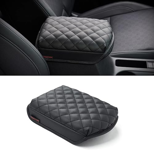 Miniatura 20 de KMMOTORS Tucson (NX4) 2021~2024 - Funda para consola central, color gris claro, cojín para reposabrazos, accesorios Tucson, piel vegana, protector