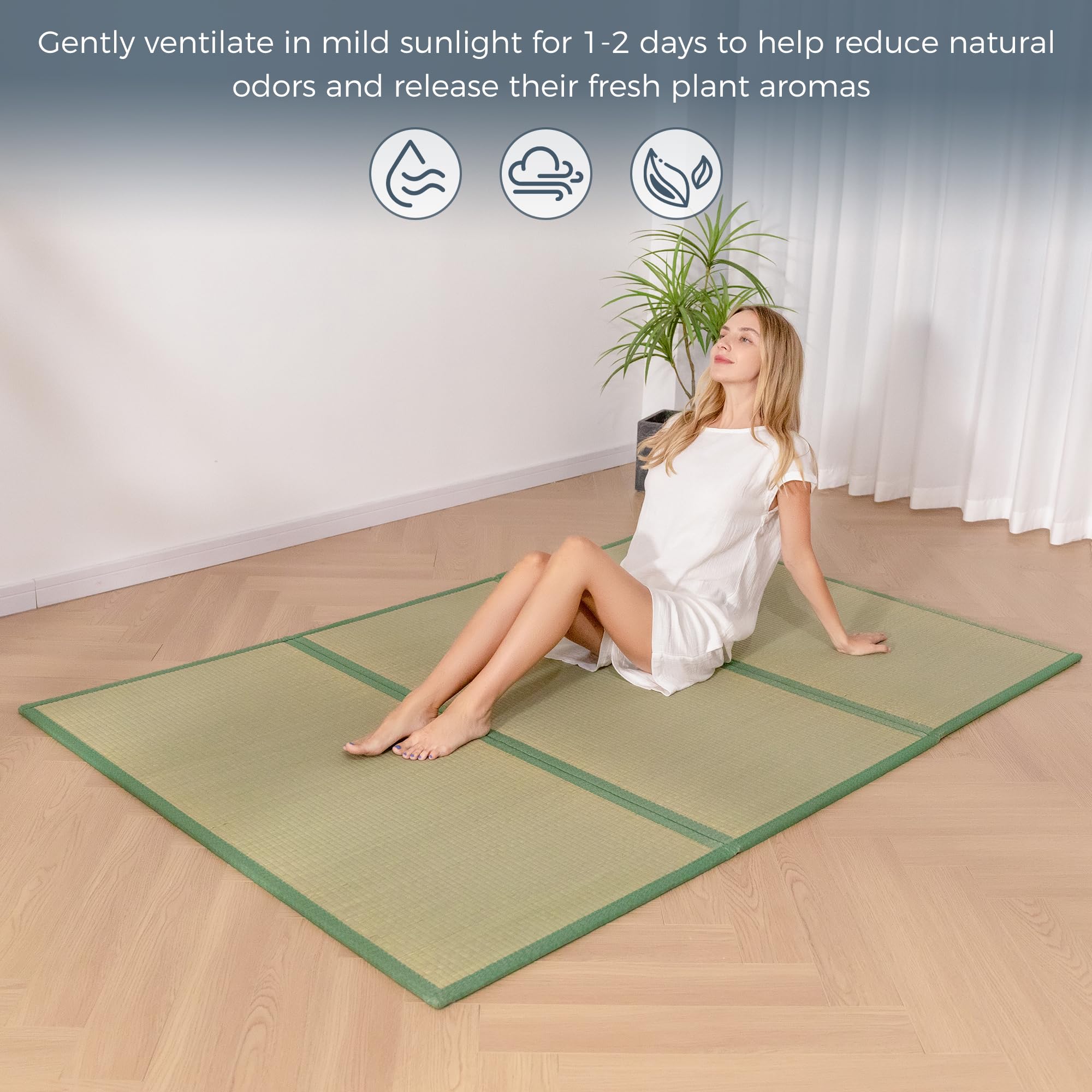 Amazon.com: MAXYOYO Japanese Tatami Mat, Rush Grass Portable