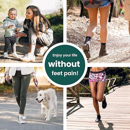 Miniatura 6 de Insertos de talón para fascitis plantar para dolor de talón, soporte de arco Welnove antideslizante, copas de talón de gel para espolones de talón,