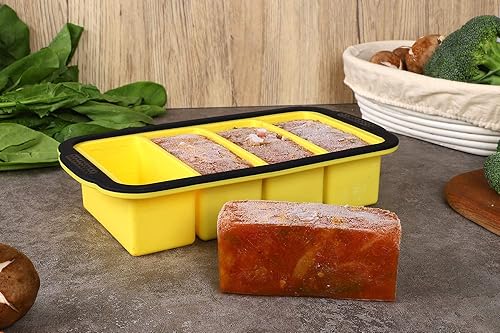 Miniatura 3 de Bandeja de congelación extra grande de 1 taza con tapa, moldes para congelador de alimentos para sopa, caldo, salsa o mantequilla, bandejas para