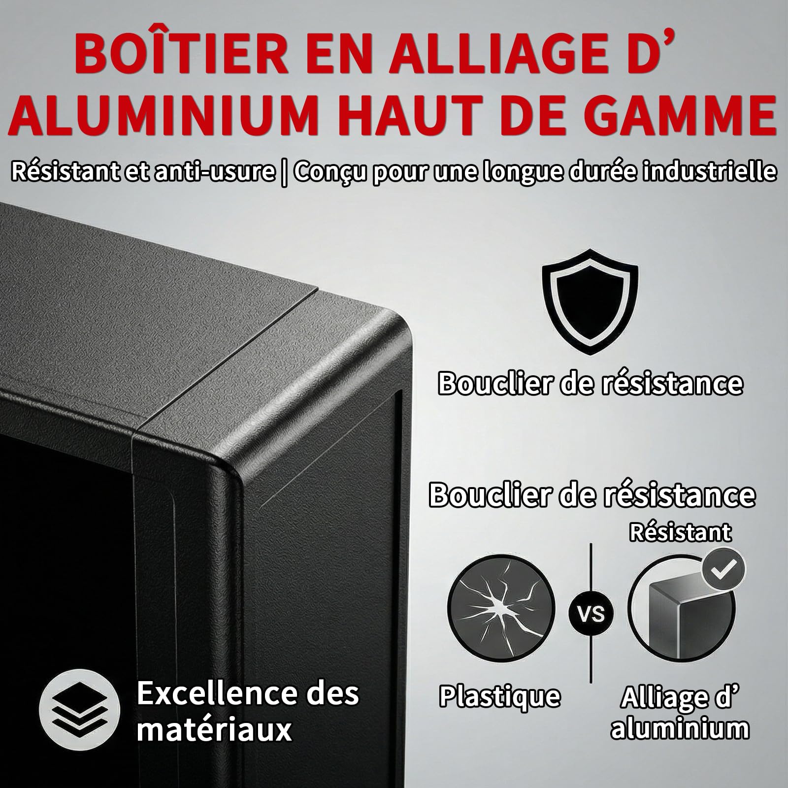 YZ Compteur Manuel à Bouton, Écran LED Lumineux, Chiffres de 2,3 Pouces