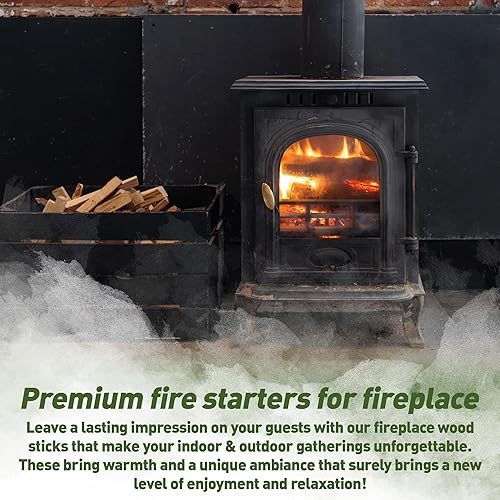Miniatura 6 de Double Tree Forest Products - Combo de leña de cedro de madera de grasa e incienso ideal para estufas de leña, chimeneas, fogatas, hogueras -