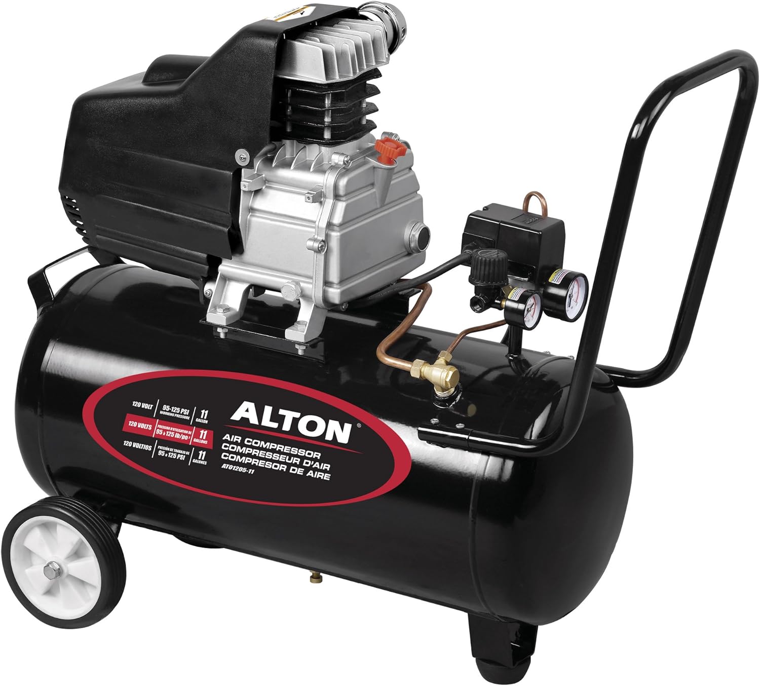 Alton AT120511 Portable 11Gallon Horizontal Tank OilLube Air
