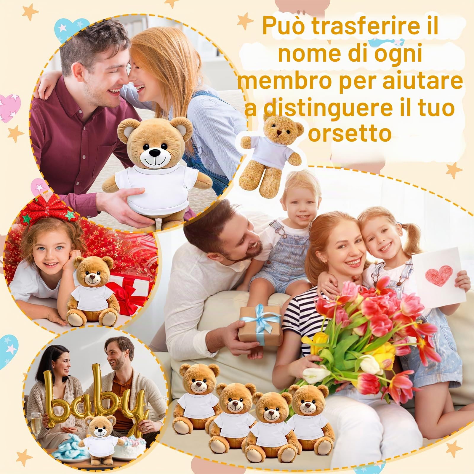 Build a Bear Clothing Set - 4 pezzi Mini Orso Peluche Outfit e accessori per bambole 30,5-40,6 cm - Crea il tuo peluche