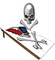 Vista 28 de BackYardGamesUSA Juego de tablas de cornhole de madera prémium hechas a mano – Serie Calavera – Hecho a mano en Estados Unidos, tamaño reglamentario