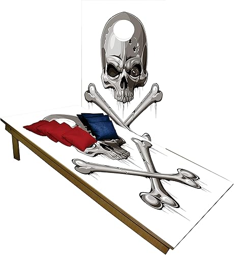 Miniatura 28 de BackYardGamesUSA Juego de tablas de cornhole de madera prémium hechas a mano – Serie Calavera – Hecho a mano en Estados Unidos, tamaño reglamentario