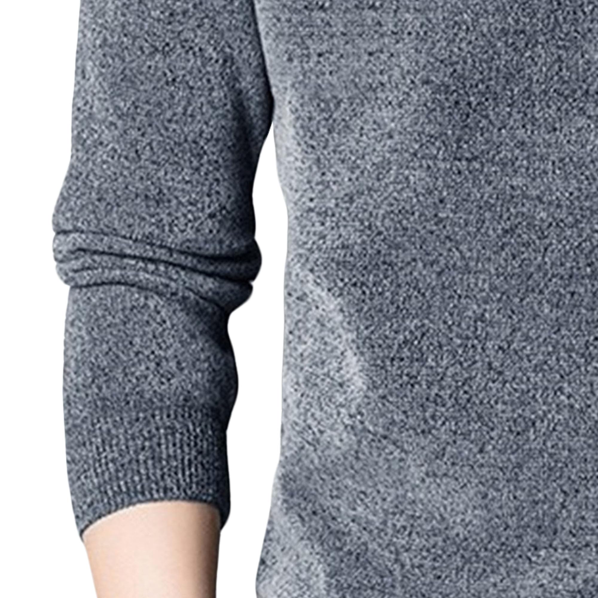 Męski luźny sweter z dzianiny z okrągłym dekoltem pogrubiony sweter