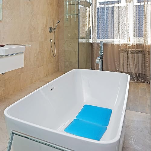 Miniatura 8 de MINIVON Almohadilla para silla de baño con respaldo adhesivo, antideslizante, superficie texturizada de 15 x 12 pulgadas, cojín para silla de ducha