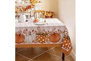 Romanstile Thanksgiving Tablecloth – Autumn Harvest Pumpkin Buffalo Plaid