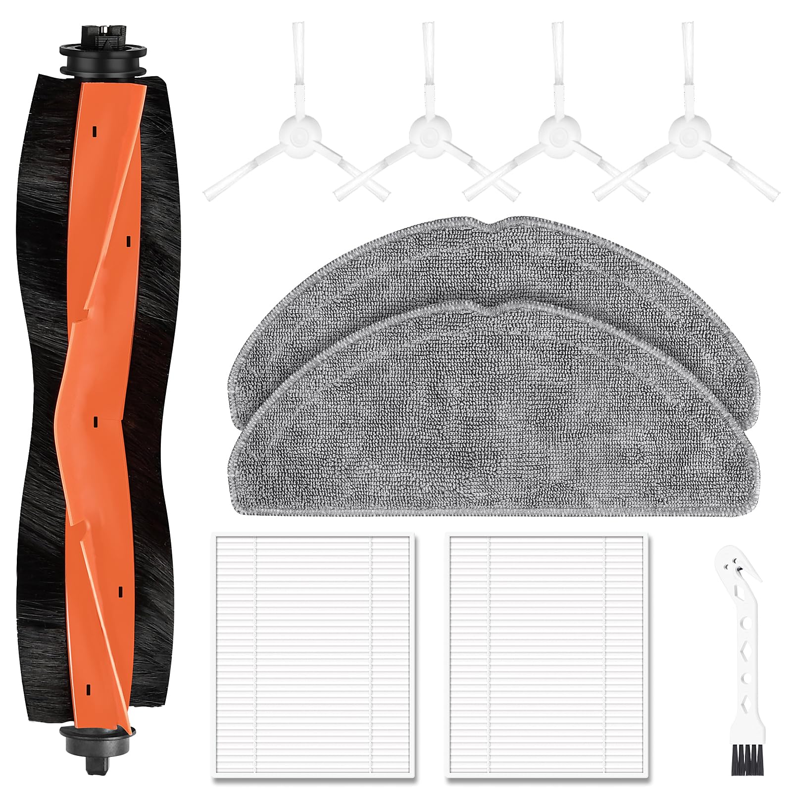 12 Stück Staubbeutel Wischpad Ersatzteile für Dreame X40 X20 L10s Ultra/Xiaomi X10+ Staubsauger, Waschbaren Mikrofaser Nasses Wischpad Zubehörset