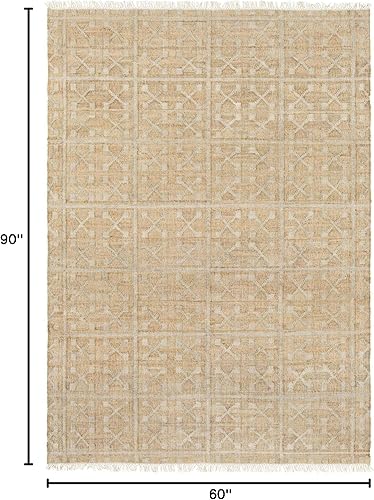 Miniatura 9 de MarkDay - Alfombras de área Treviso de fibra natural de 9 x 12 pulgadas color beige  verde  morado para sala de estar dormitorio o cocina 9 x 13 pies