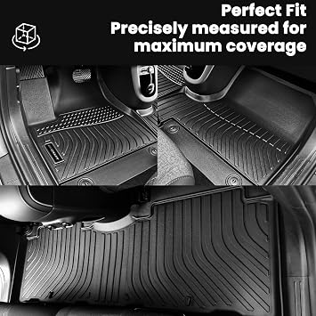 Auxko All Weather Floor Mats Cargo Mat Fit for Audi Q5 SQ5 (Include Sportback) 2024-2018 TPE Rubber Liners Set All Season Guard Odorless Anti-Slip Floor Mats Cargo Liner Black