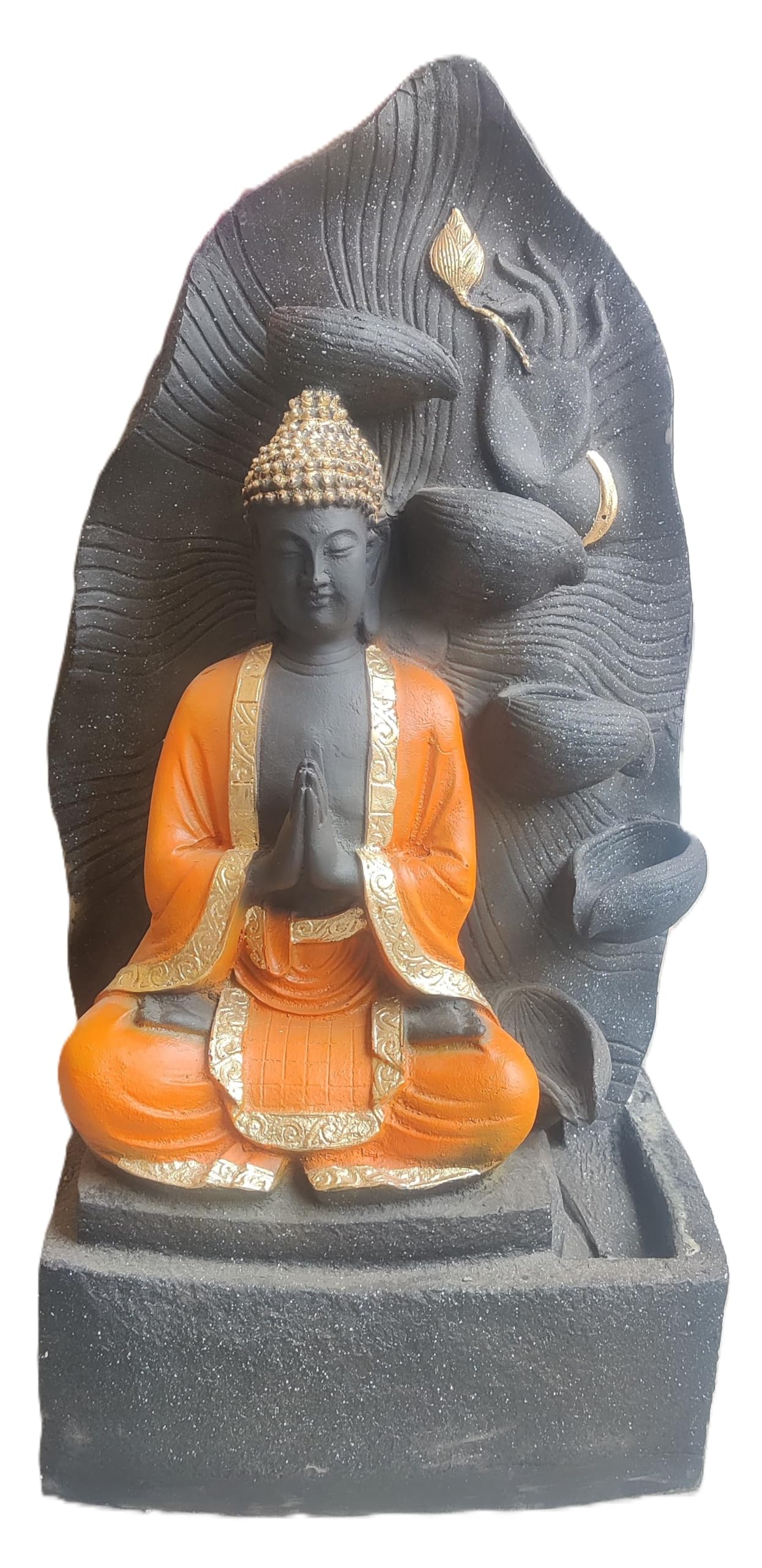Art Mania Casade Steps Fiber Indoor Outdoor Fountain with Led Lights for Home Decor and Office Decoration Or Gifting (Buddha: 32 x 24 x 70 cm) (Multi)-image-33