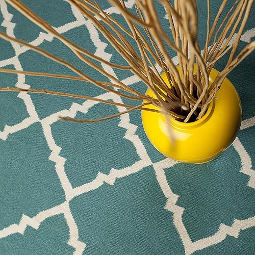 Miniatura 9 de MarkDay - Alfombras de área Selwerd de 9 x 13 pulgadas color azul marino y crema alfombra azul y beige para sala de estar dormitorio o cocina 9 x 13