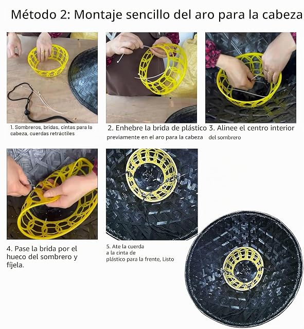 Foto 4 de 5 de Zhou-long - Gorro samurái japonés hecho a mano para cosplay, color negro