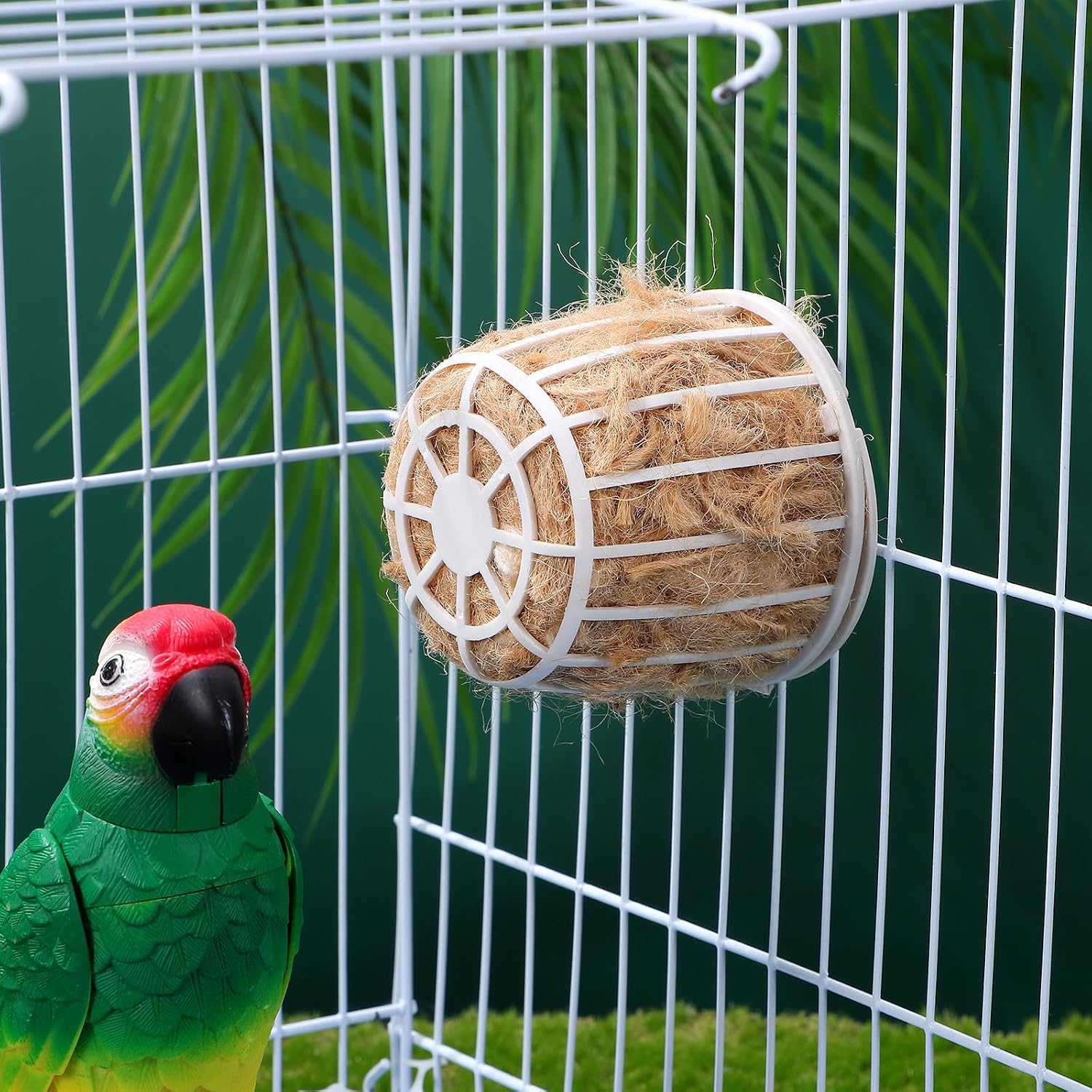 Cotton Jute Nesting Material Kit for Bird Cages Breathable Natural Bird Nest Building Material with Mixed Fibers Suitable for Canaries Hummingbirds and Small Cage