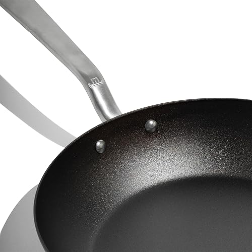 Miniatura 2 de Made In Utensilios de cocina  Sartén de acero al carbono azul de 10 pulgadas  (como hierro fundido, pero mejor)  Utensilios de cocina profesionales