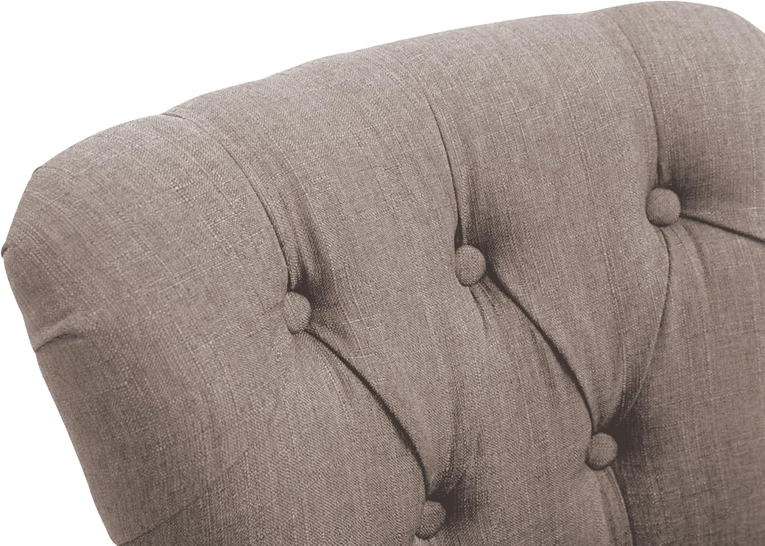 Close-up of the tufted backrest of the CLP Lakewood Bar Stool