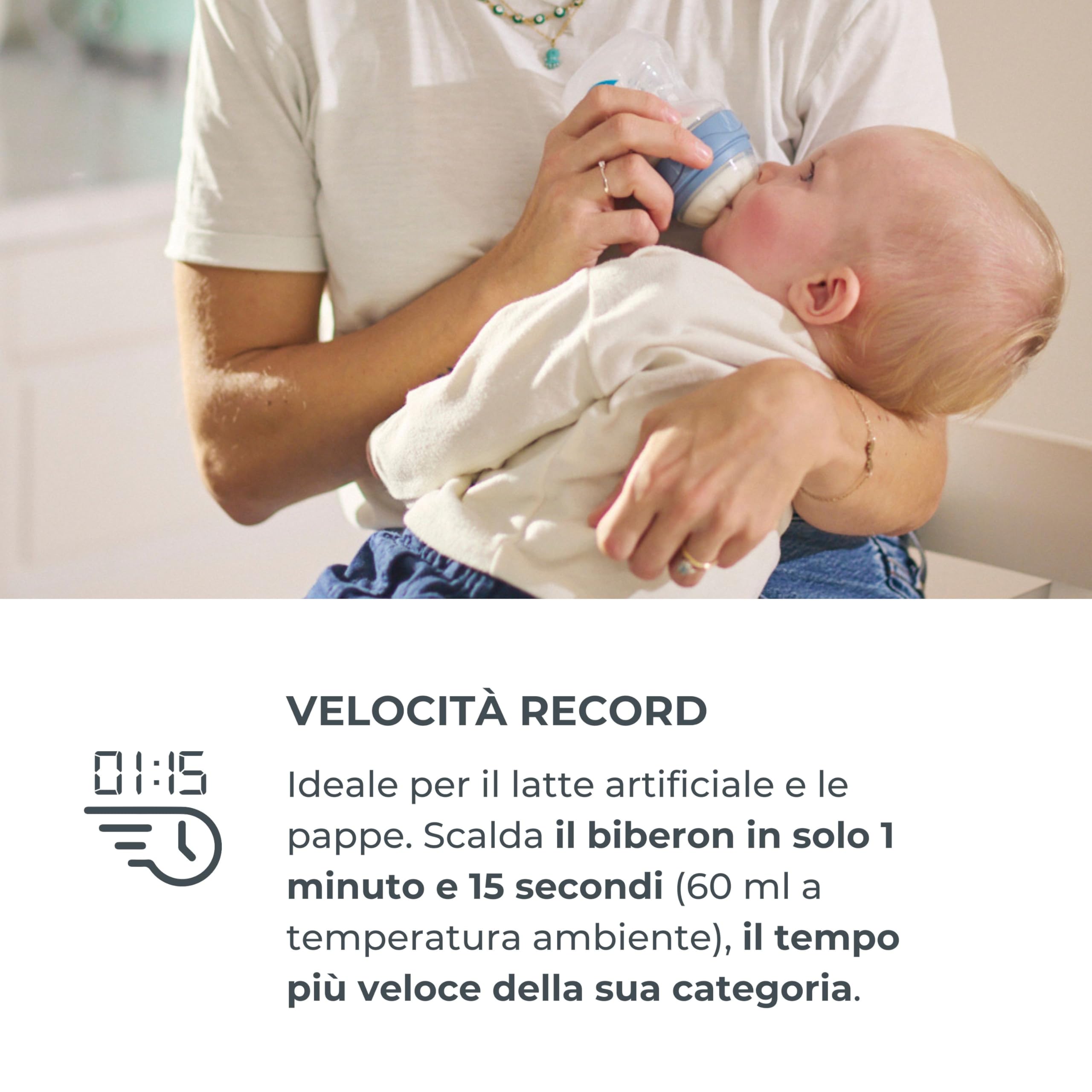 Nuvita 1170 | Scalda Biberon Neonato | Sterilizzatore Biberon | Scaldabiberon Digitale | Scaldabiberon e Sterilizzatore | Scaldalatte Elettrico Neonato | Scaldabiberon Veloce | Scaldapappa Neonati