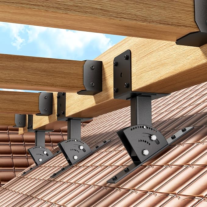 Soportes ajustables para vigas de pérgola 3 piezas miniatura 5
