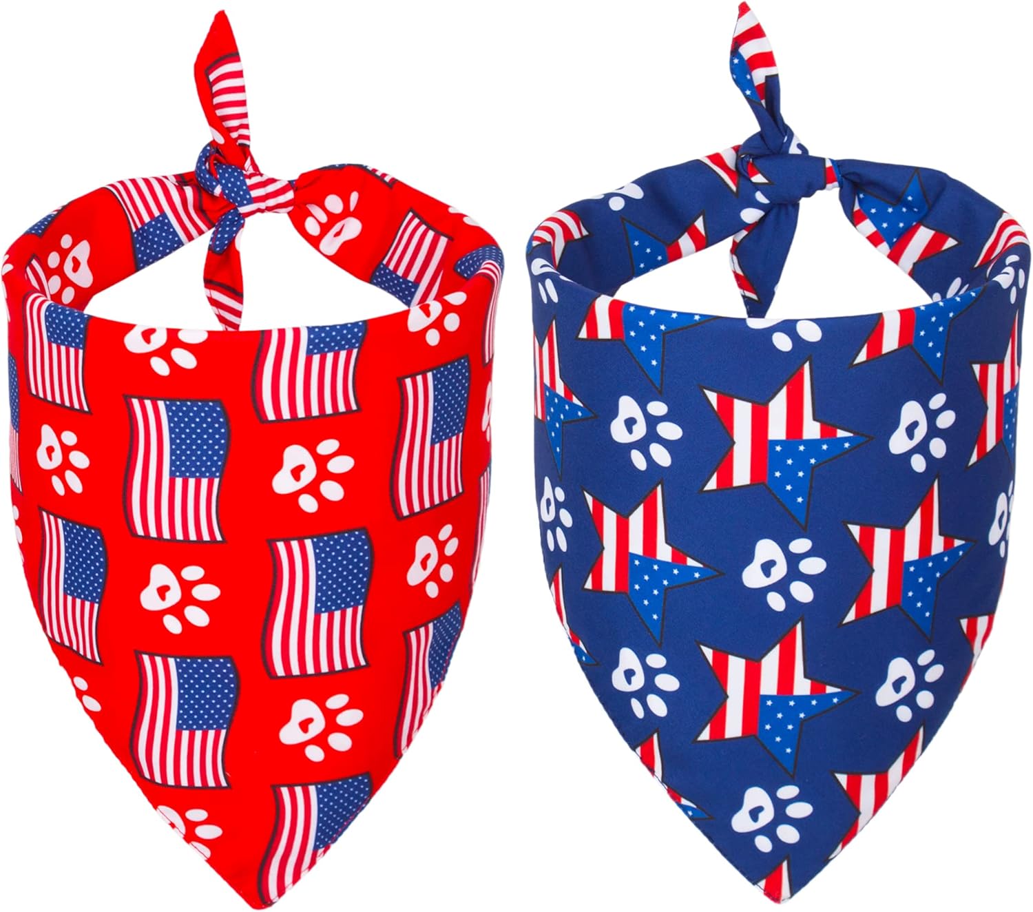 ADOGGYGO American Flag Dog Bandana, Multiple Sizes Offered