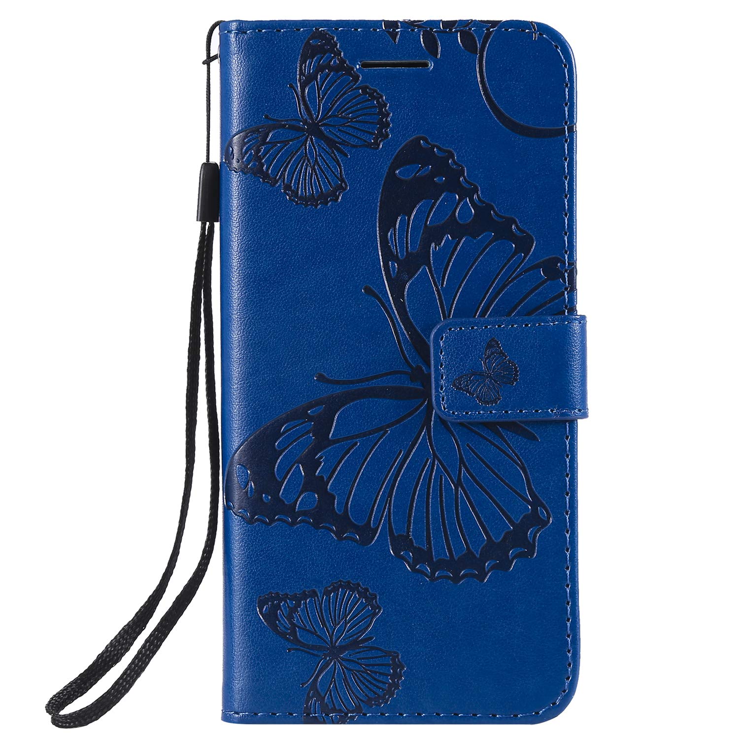 Thoankj Samsung Galaxy A54 5G Case Shockproof PU Leather Flip Phone Cover Butterfly with Stand Magnetic Card Holder Slot Folio Soft TPU Bumper Protective Case for Samsung A54 5G Wallet Case Blue