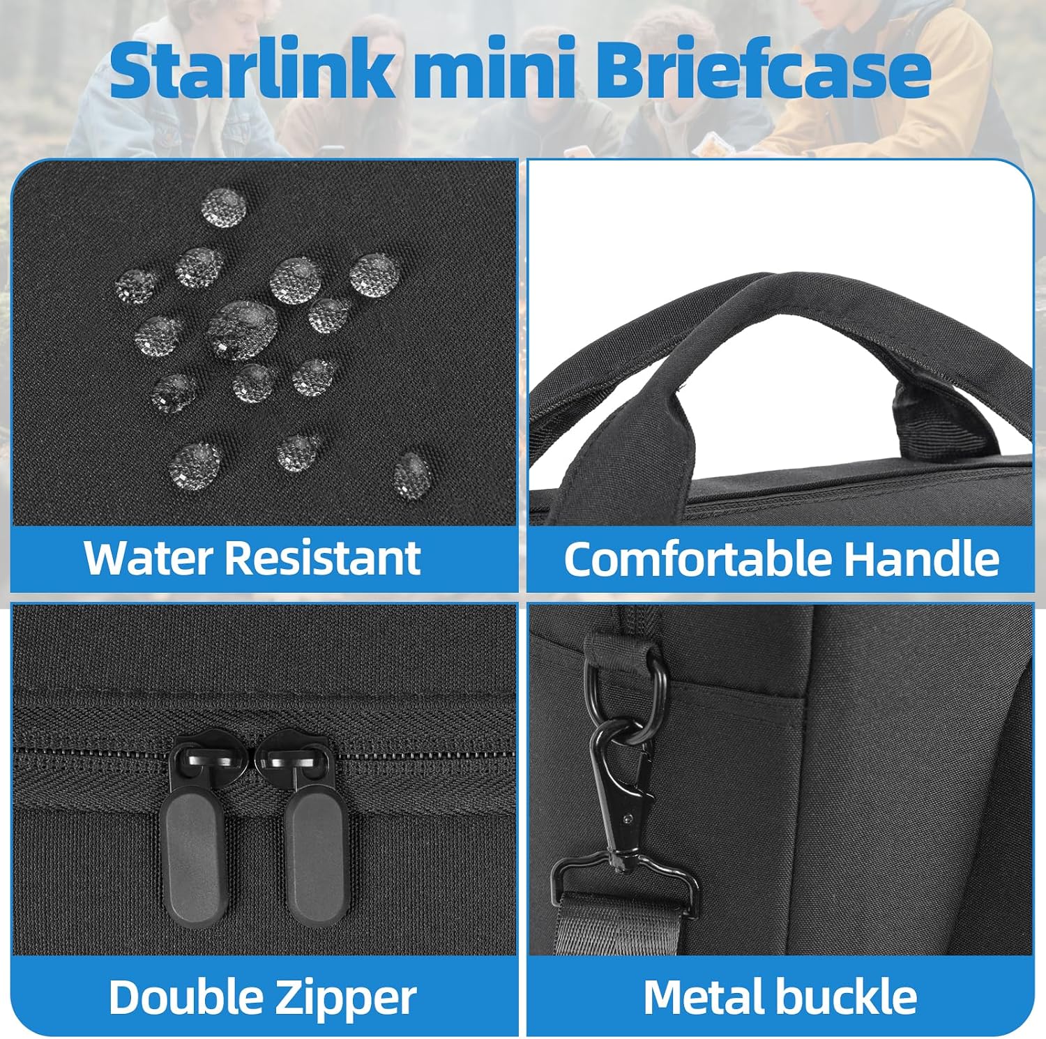 GMAK Starlink Mini Case Carrying Bag, Starlink Travel Case Organizer for Starlink-Mini and Accessories, Adjustable Shoulder Strap, Portable Dish Travel Bag for Outdoor Camping and RV Trips