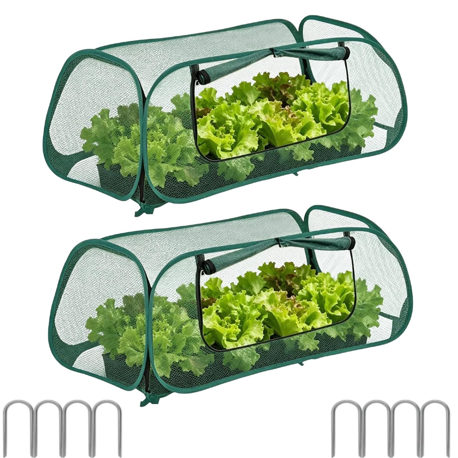 Pop-Up Siatkowe pokrowce na rośliny, składane klatki na owoce do ogrodu, duży namiot chroniący przed ptakami, siatka na warzywa i owoce, 115 x 55 x 45 cm, 2 szt