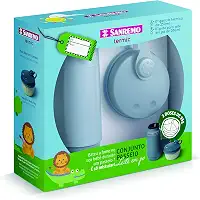 Sanremo - Conjunto de Garrafa Térmica de 250 ml e Pote Plástico com Divisória para Leite em Pó de 280ml, Linha Termic