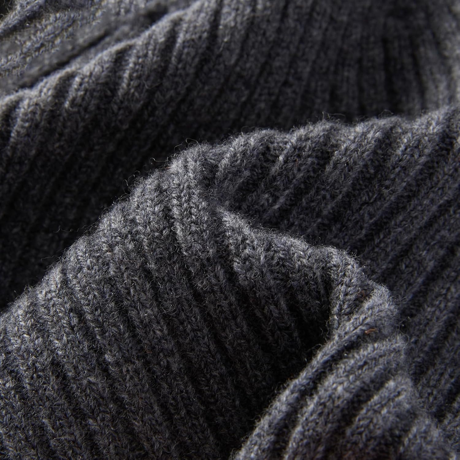 100% Merino Wool Fisherman Beanie Hat, Unisex Warm Winter Hats, Soft Breathable Knitted Short Cuffed Cap - Image 2