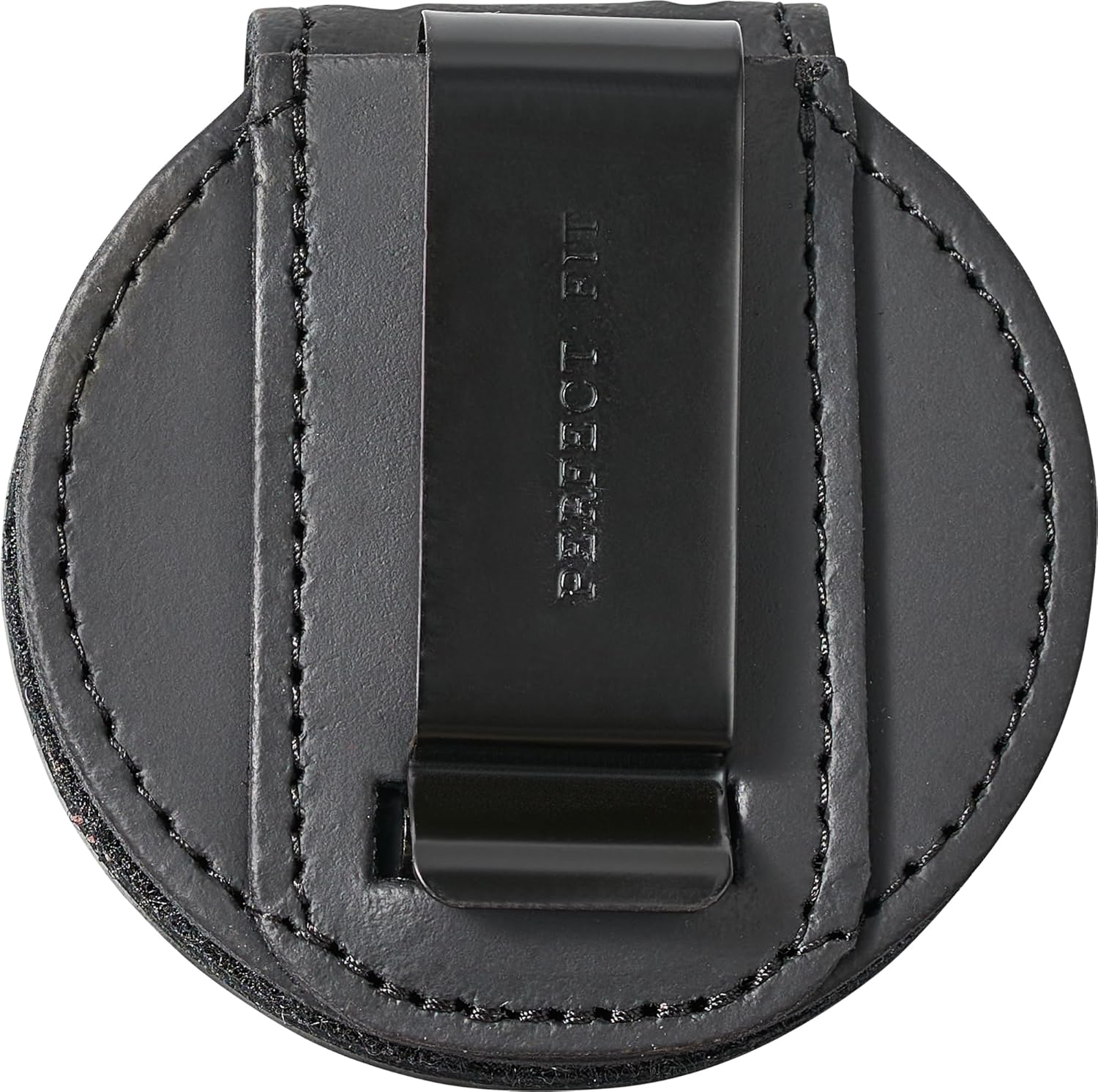 Perfect Fit Cook County Sheriff’s Office Police Badge Holder with Neck Chain and Belt Clip (Cutout PF-745) Black Leather
