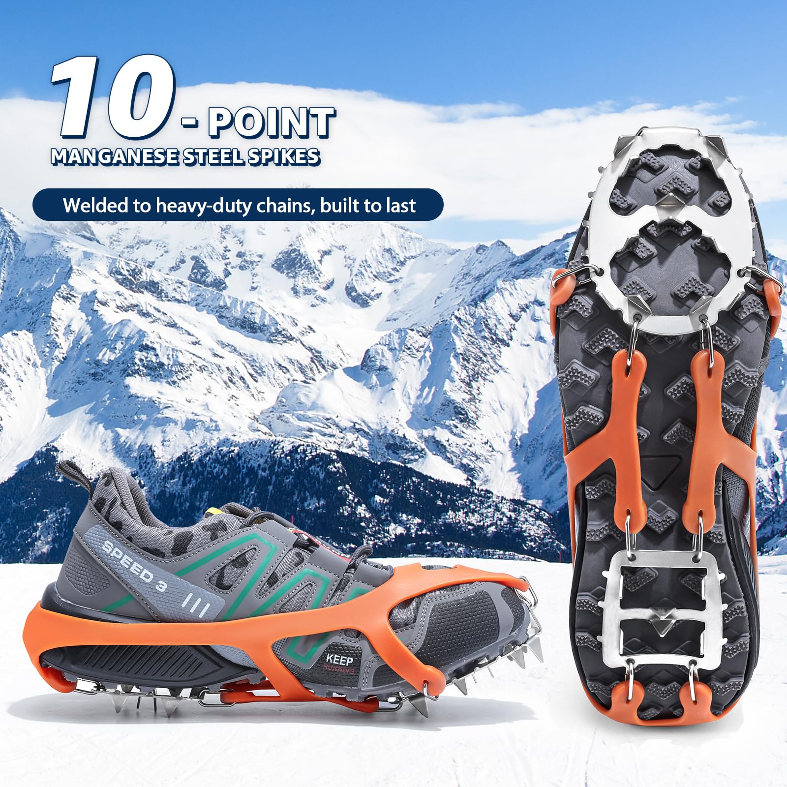 Ice Cleats Running Shoes For Snow Ice Winter Running Running Shoe